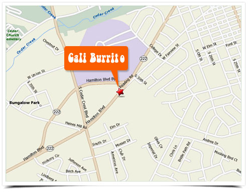 Cali Burrito Location Map